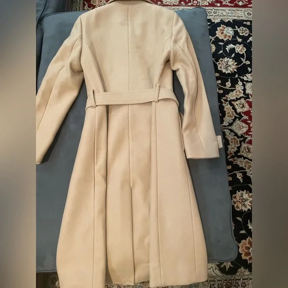 Reiss Tor Belted Wool Blend Coat In Camel NWT  US 4 - Picture 10 of 16